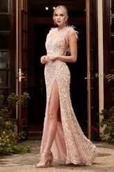 Blush Hollywood Marilyn Feather Gown